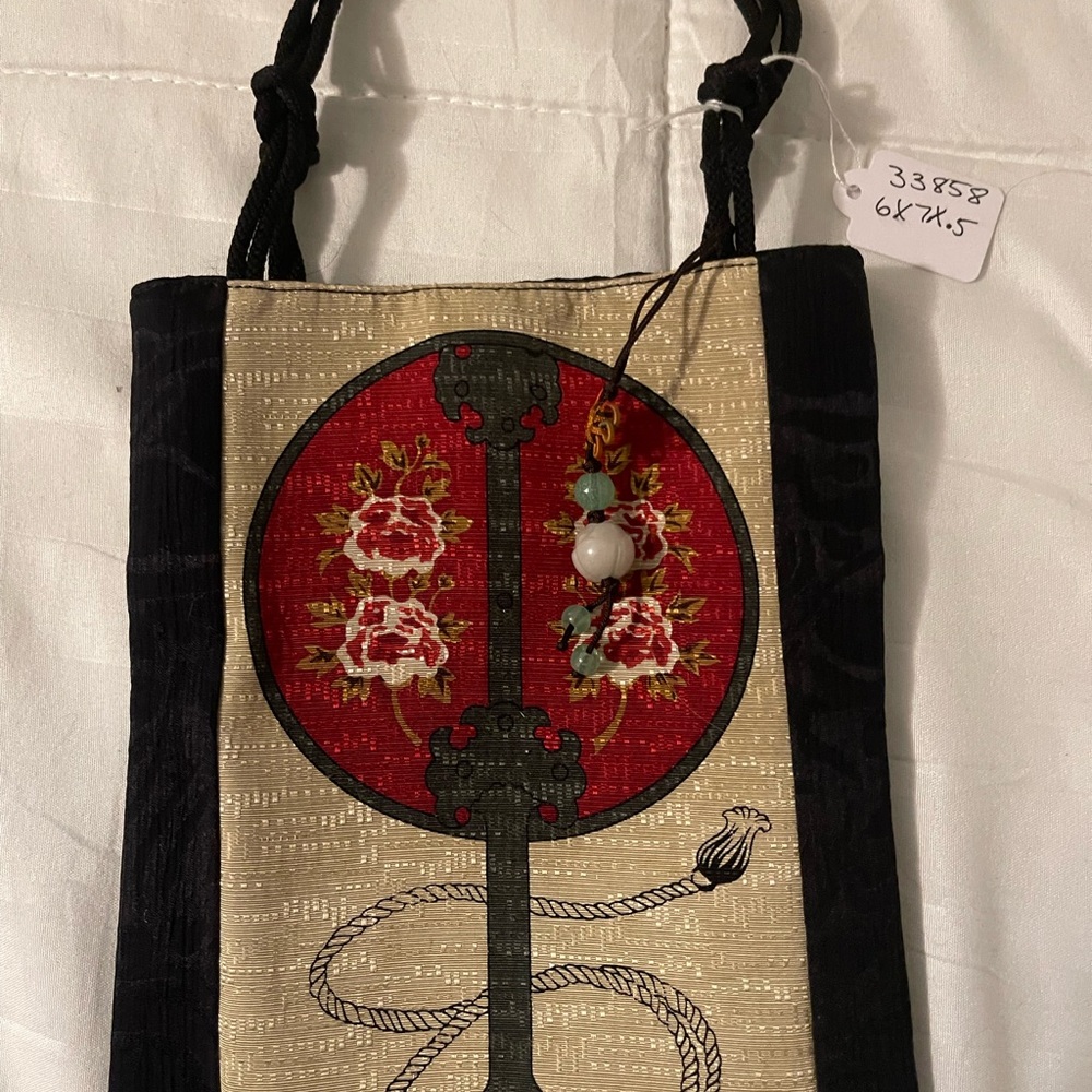 Elegant Floral Embroidered Tote Bag small